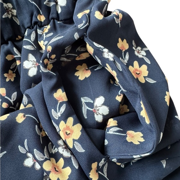 Maurices Blue and Yellow Jumpsuit with Floral Design Size M - Picture 9 of 11